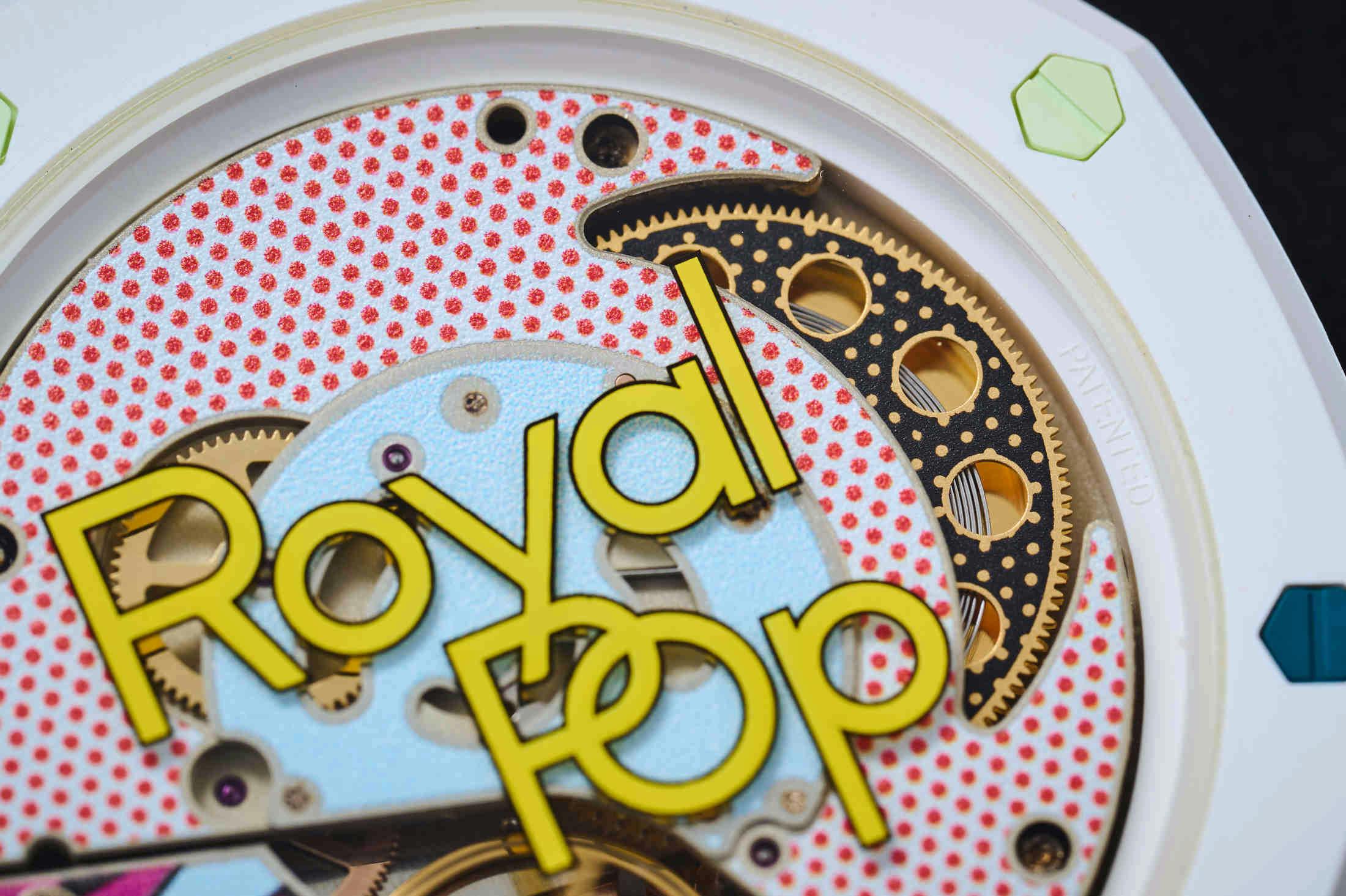 Swatch x Audemars Piguet Royal Pop movement closeup