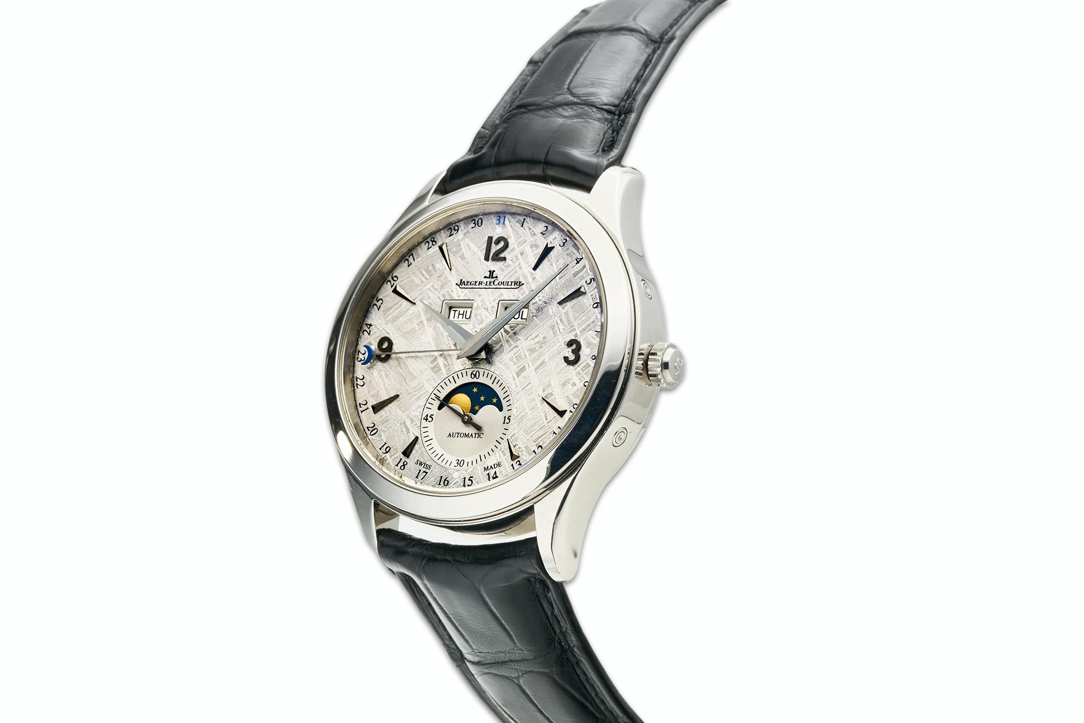 A Patek Phillipe 5000R, A Seiko 7018-8000, A Zodiac Poor Man's Heuer Reference 7721, And A Jaeger LeCoultre Master Calendar Moonphase Meteorite