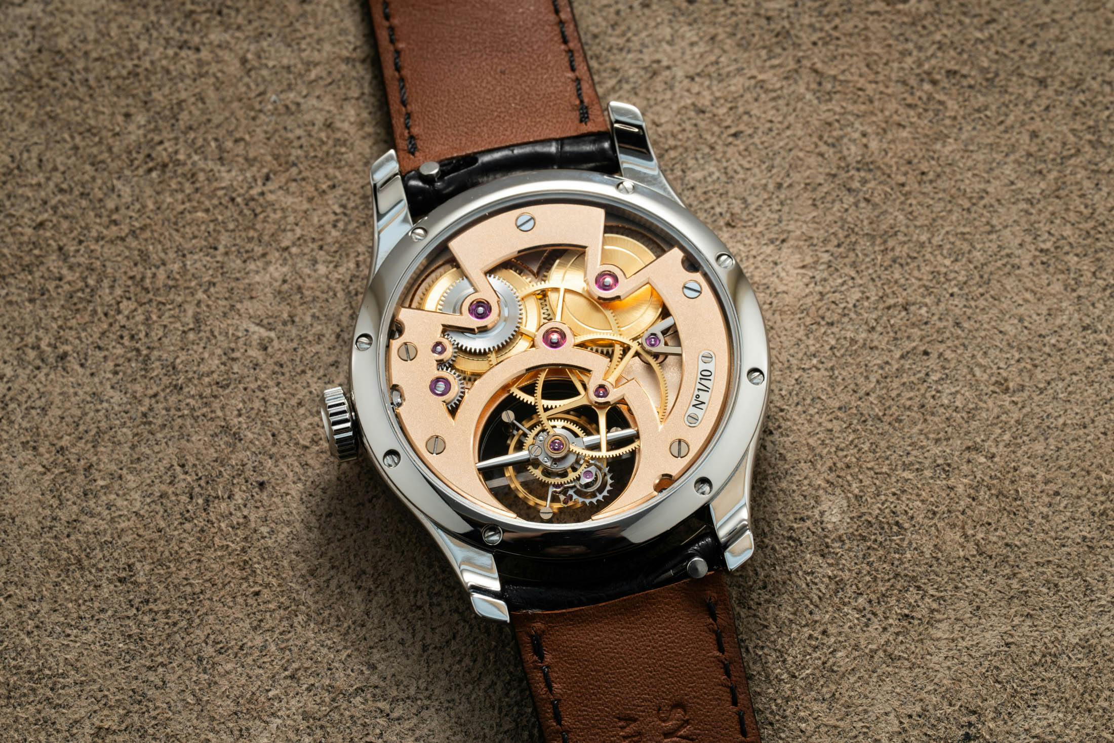 Sylvain Pinaud Tourbillon Rose Gold Movement Bridge