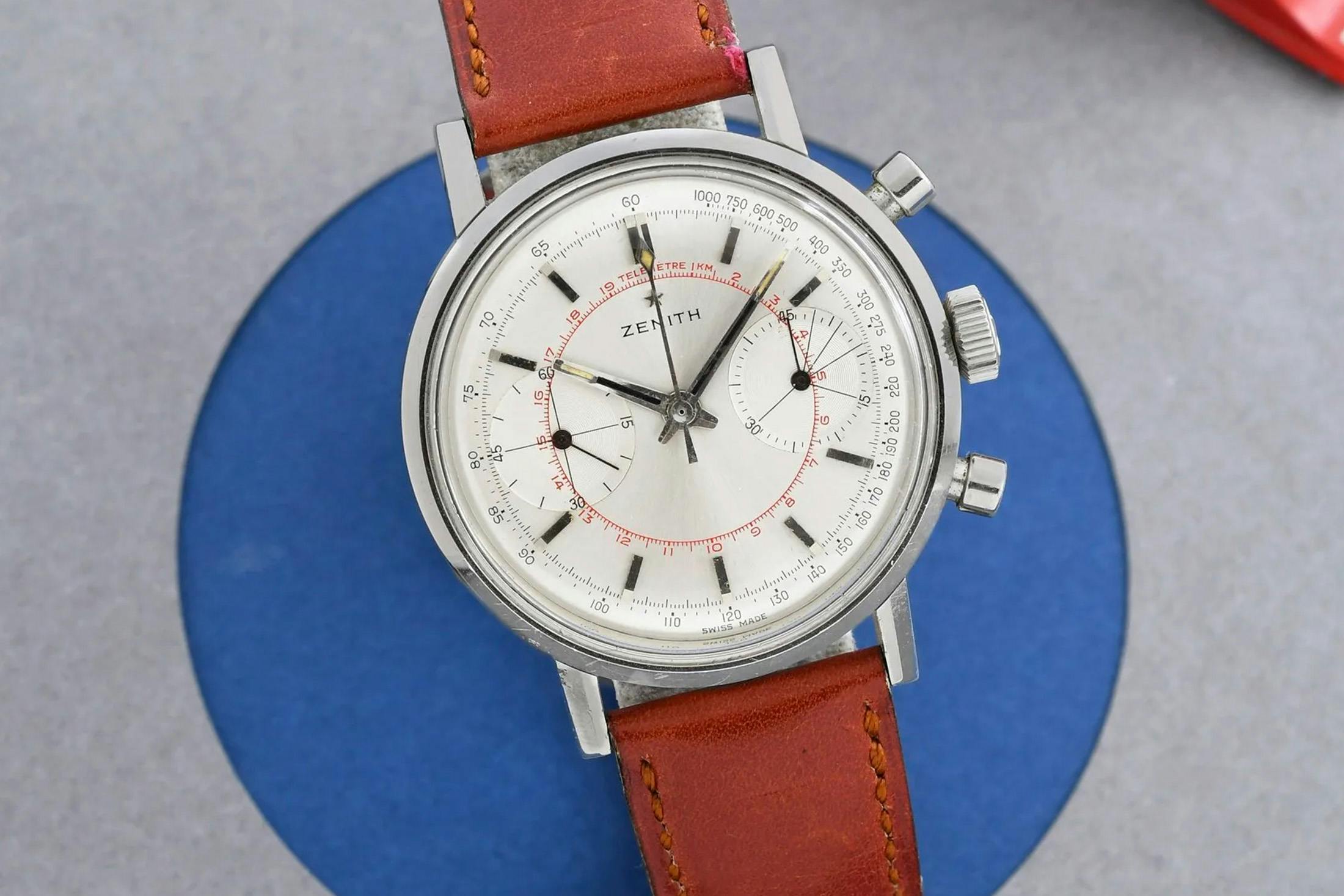 An Omega Suverän, A Universal Geneve Cabriolet, A Vacheron Constantin Overseas, And A Vintage Zenith Chronograph