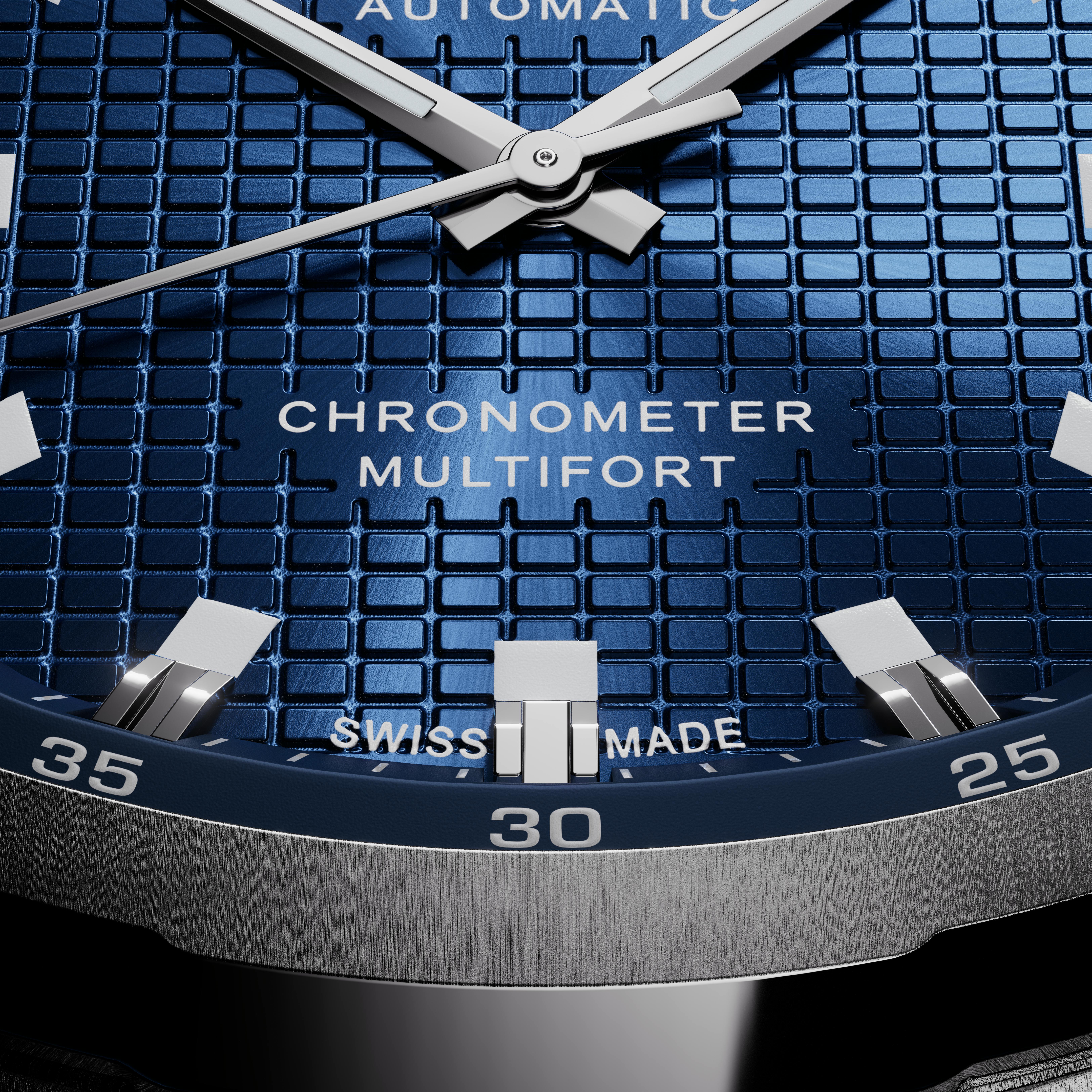 Mido Multifort TV Big Date Chronometer dial closeup