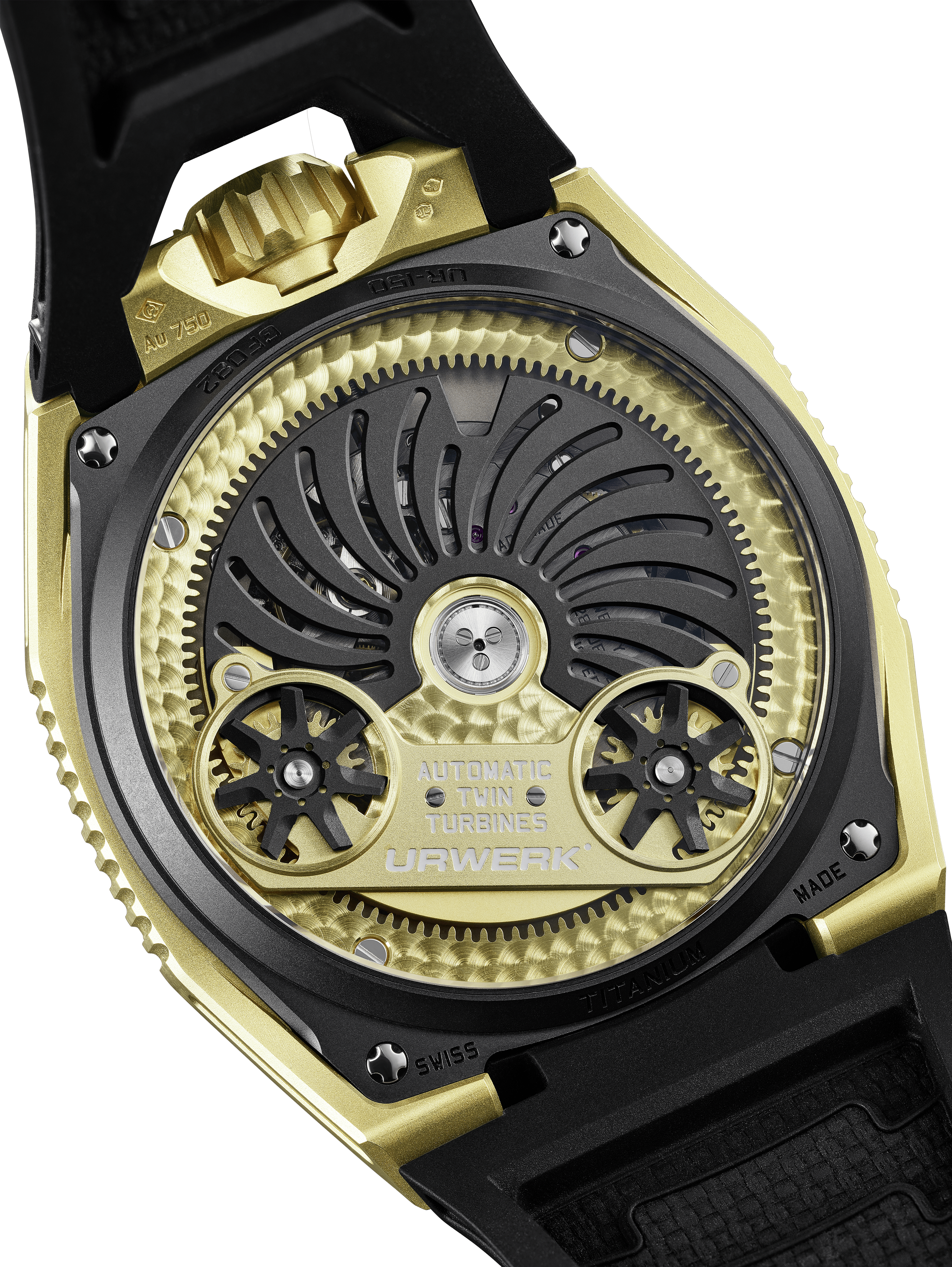 Urwerk UR-150 Golden Scorpion caseback