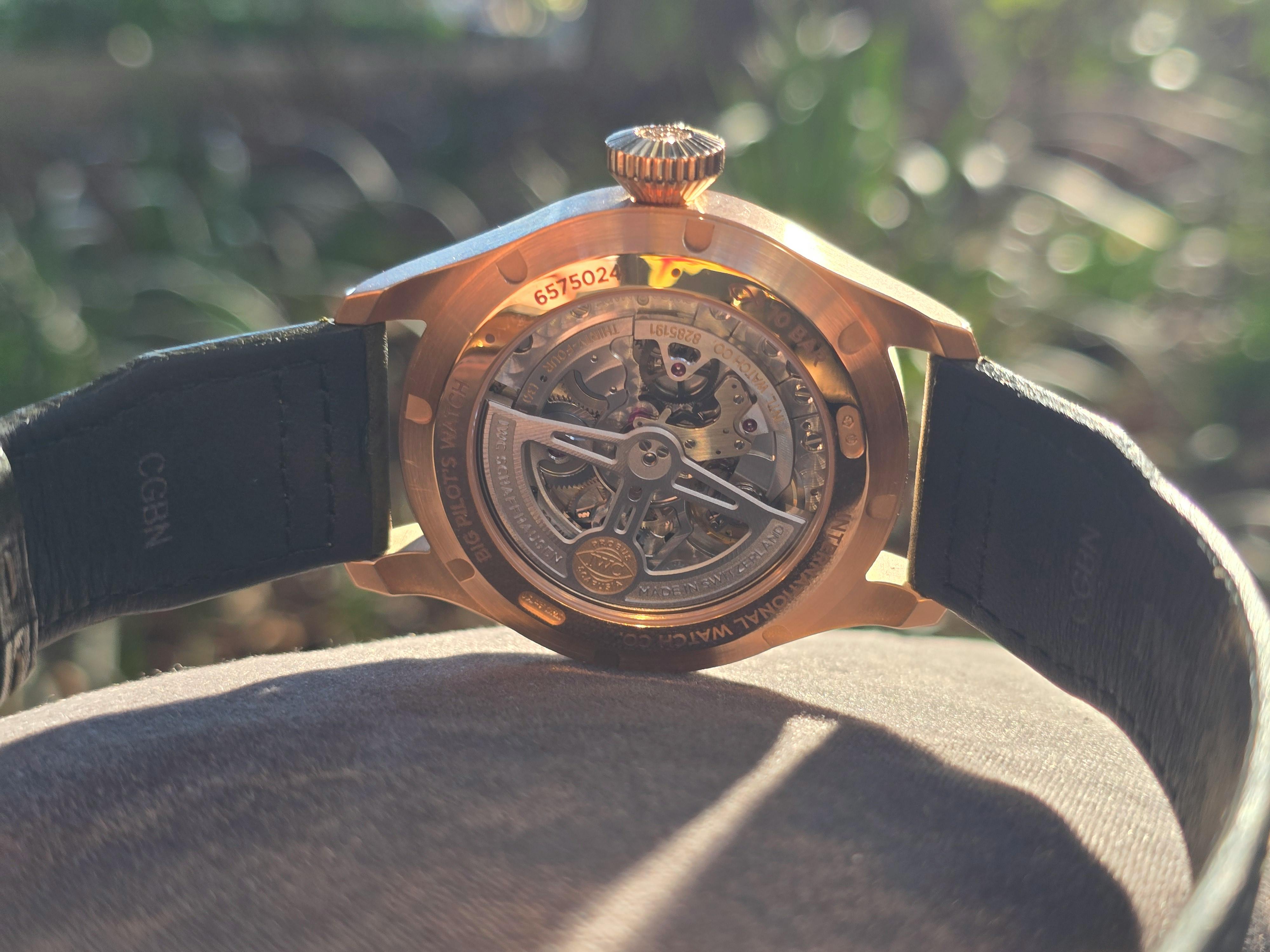 IWC Big Pilot’s Watch Perpetual Calendar ProSet gold caseback