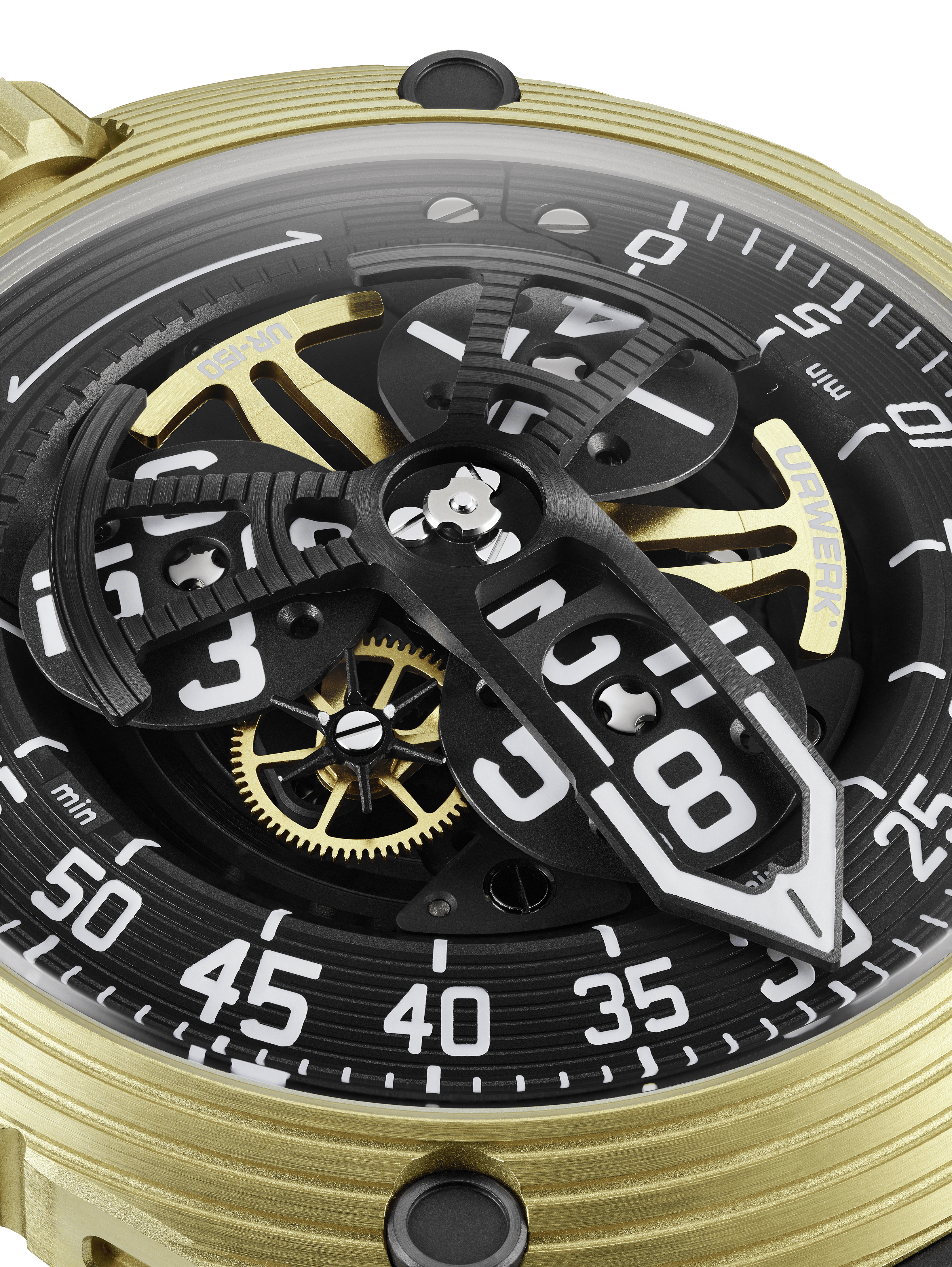 Urwerk UR-150 Golden Scorpion up close