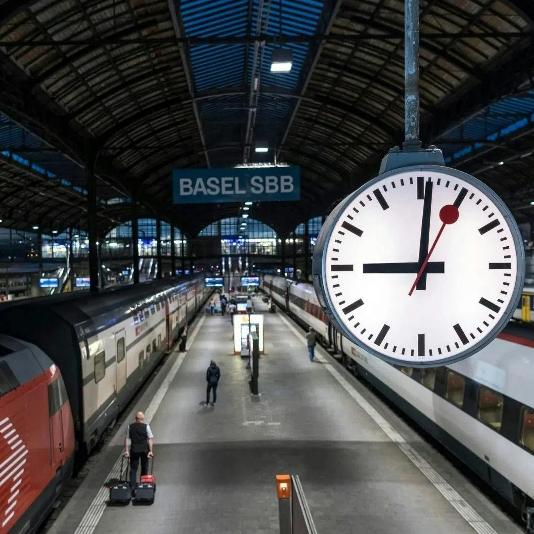 Swiss railway clock
