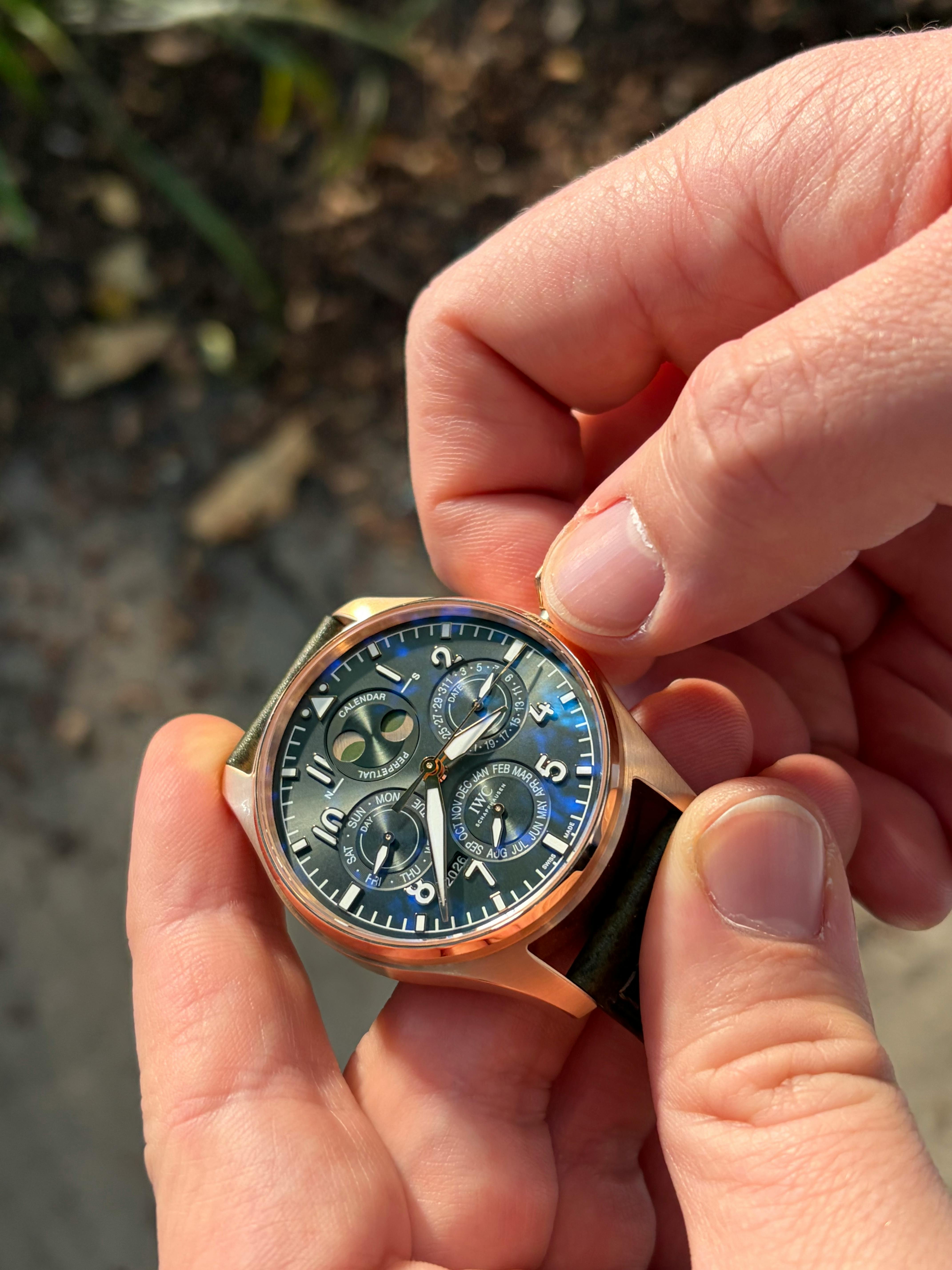 IWC Big Pilot’s Watch Perpetual Calendar ProSet gold adjusting