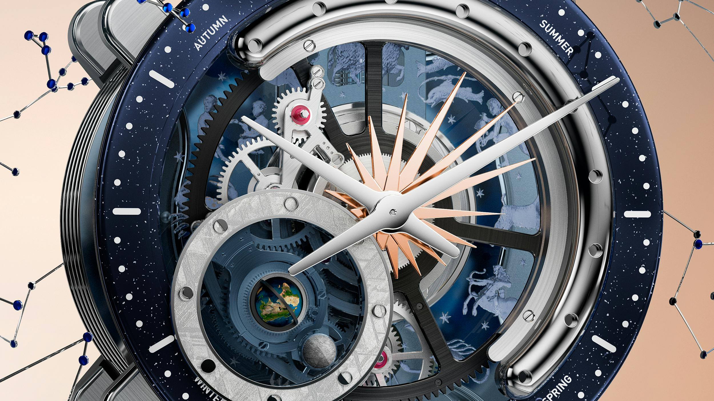 Atmos Hybris Artistica Tellurium by Marc Newson close up