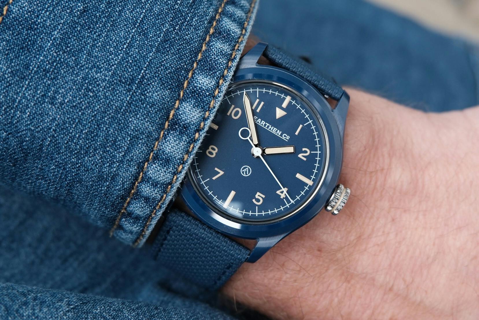 Earthen Co. Summit Après-Bleu on wrist