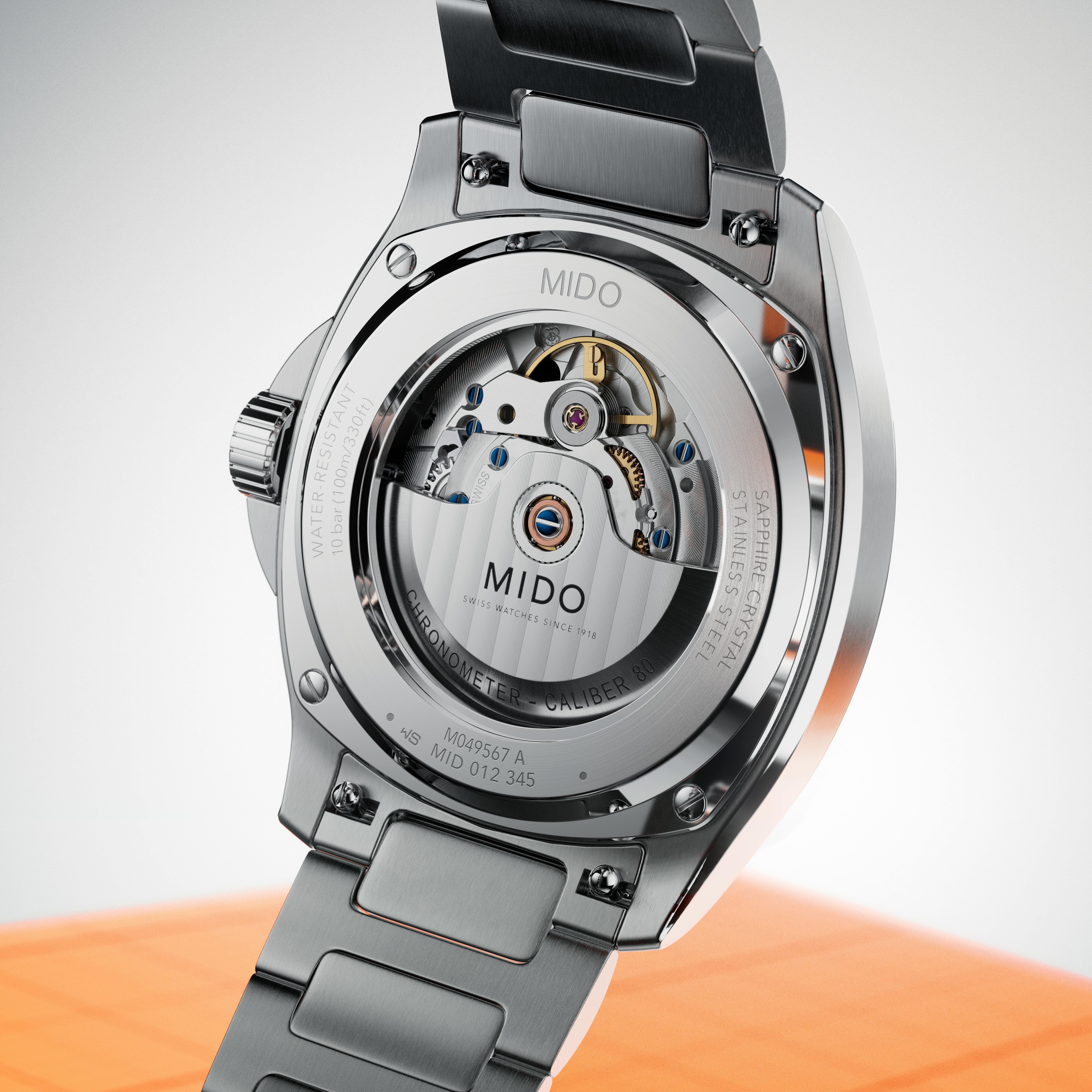 Mido Multifort TV Big Date Chronometer caseback